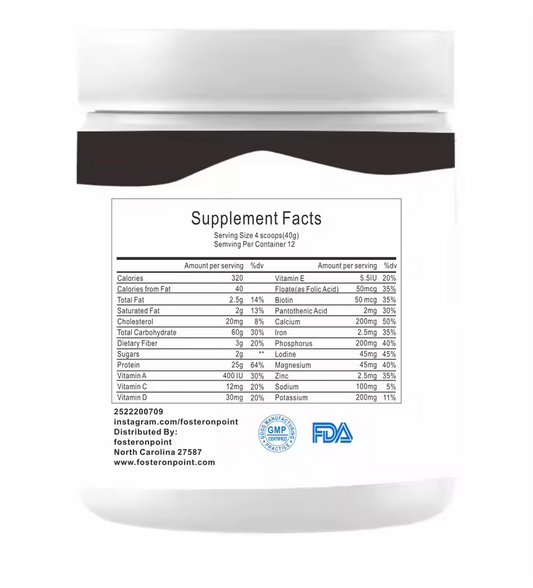 FOSTER ON POINT WHEY PROTEIN POWDER for MUSCLE MASS